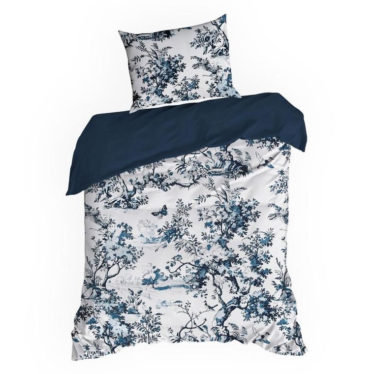 Eurofirany, komplet pościeli satynowej, Spring 86, 160-200 cm, biały