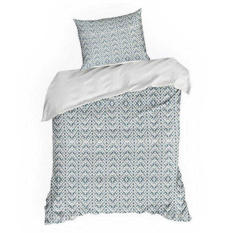 Eurofirany, komplet pościeli satynowej, Spring 98, 140-200 cm, granatowy