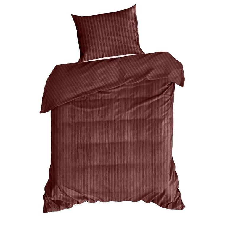 Eurofirany, komplet pościeli satynowej, Vera, 140-200 cm, burgundowy