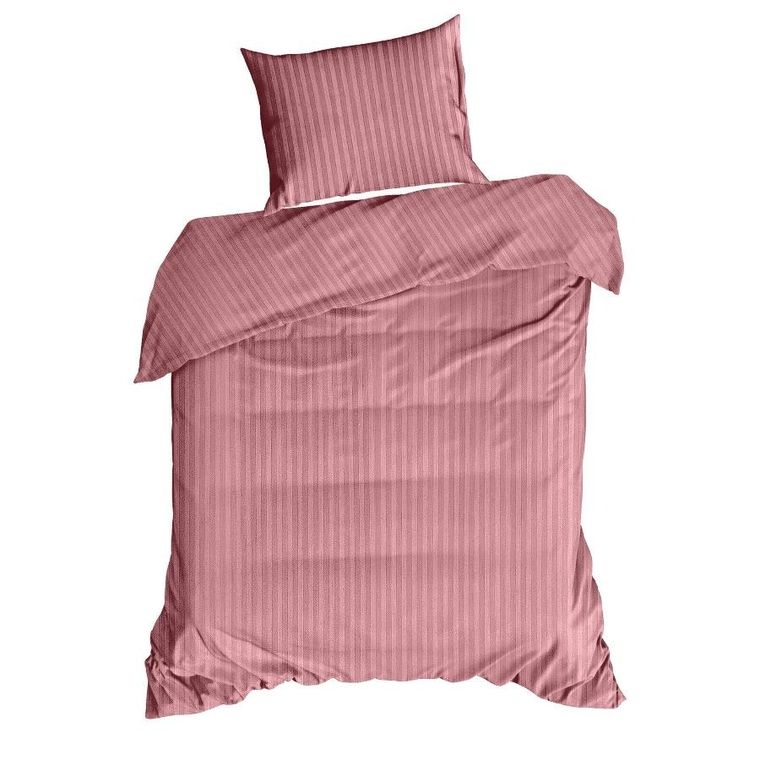 Eurofirany, komplet pościeli satynowej, Vera, 140-200 cm, pudrowy róż