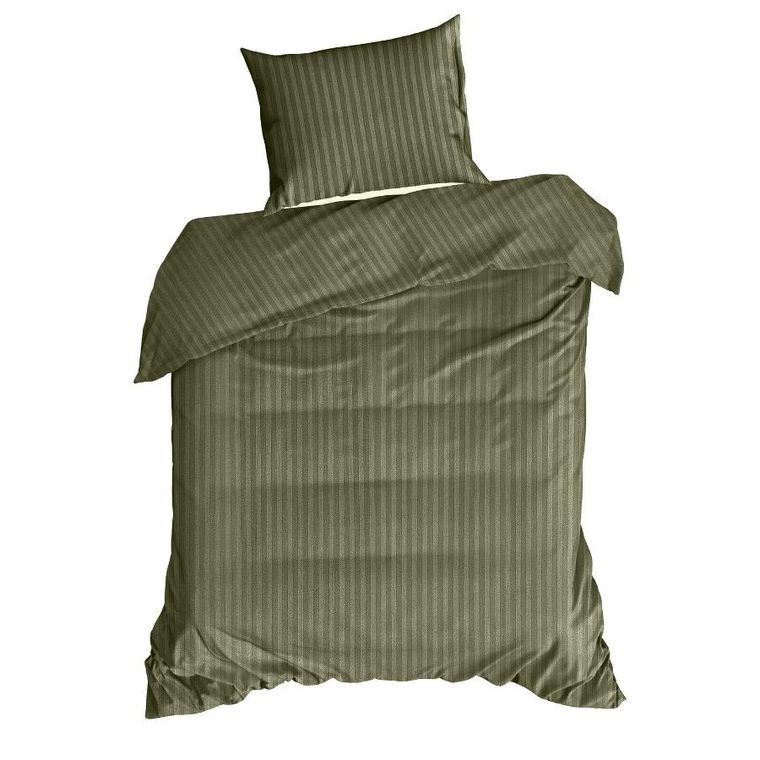 Eurofirany, komplet pościeli satynowej, Vera, 160-200 cm, oliwkowy