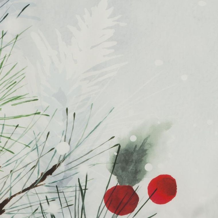 Eurofirany, komplet pościeli świątecznej Robin, 160-200 cm, jasnoszary