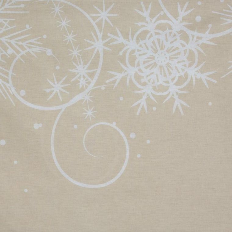 Eurofirany, komplet pościeli świątecznej, Santa, 220-200 cm, beżowy