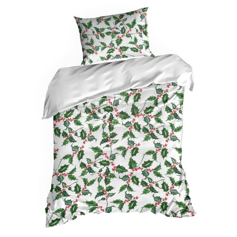 Eurofirany, komplet pościeli świątecznej, Tori, 220-200 cm, biały