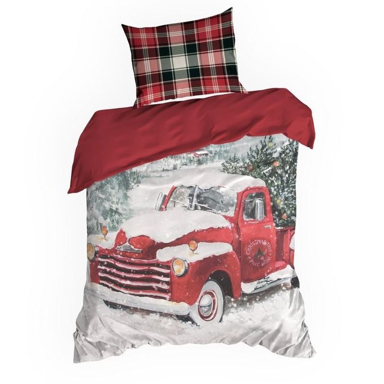 Eurofirany, komplet pościeli świątecznej, Vinti, 160-200 cm, czerwony