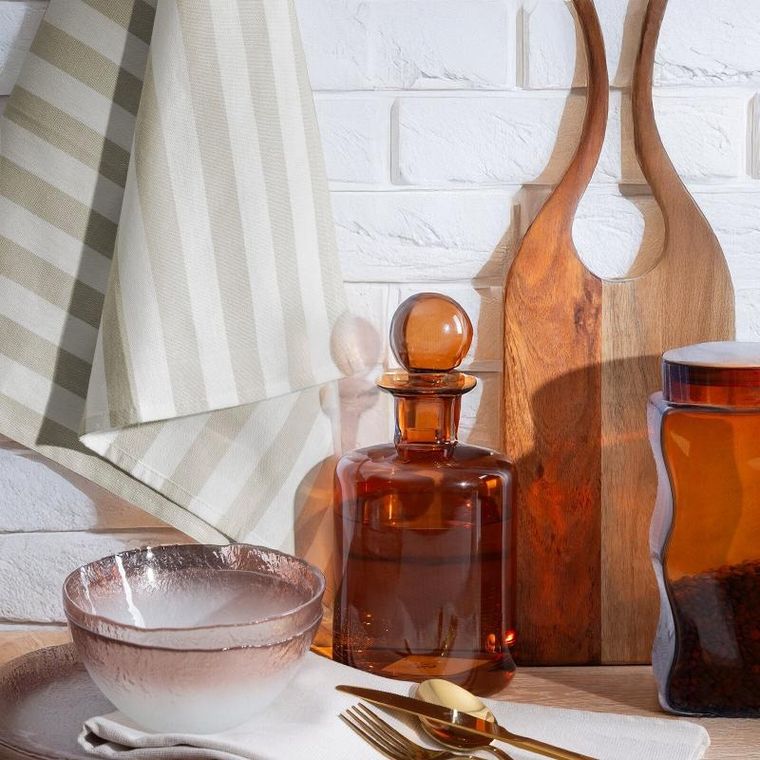 Eurofirany, komplet ręczników kuchennych, 2 szt., Karin, 50-70 cm, beżowy