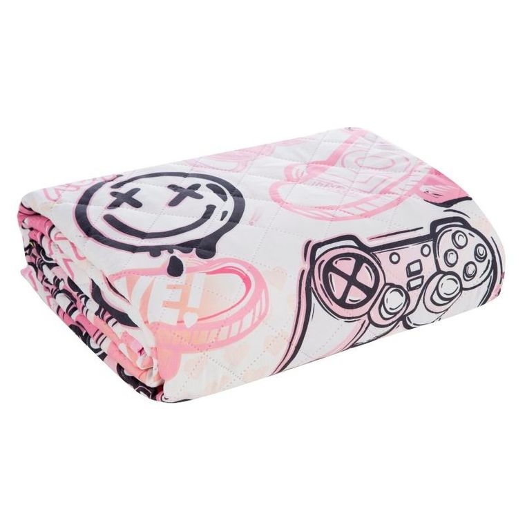 Eurofirany, narzuta d91 kid, biały, 170-210 cm