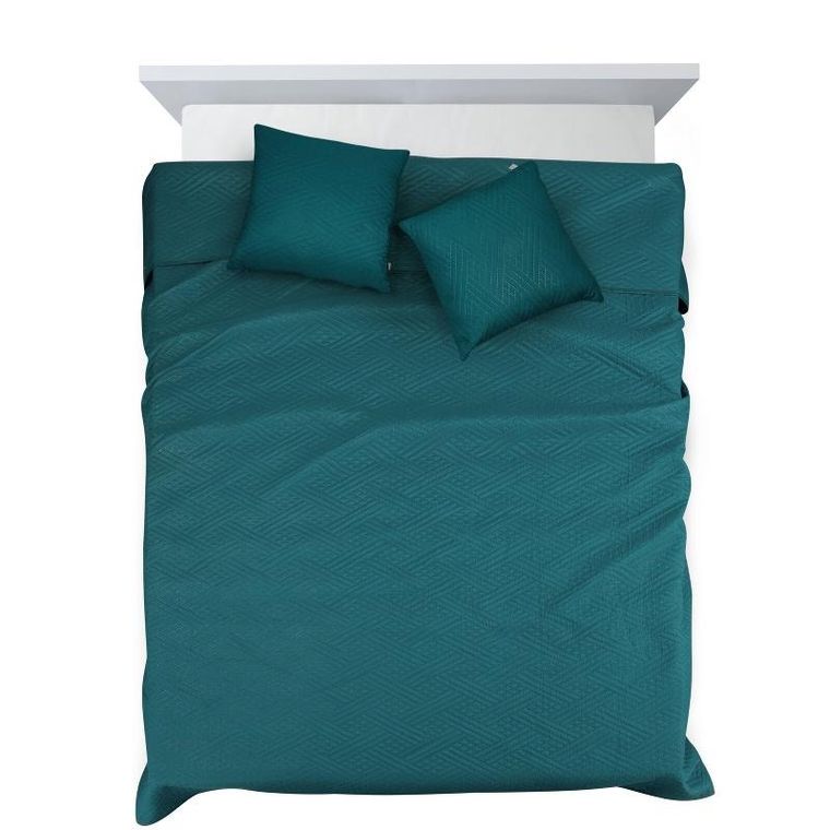 Eurofirany, narzuta, komplet, 200-220 cm, ciemnoturkusowy