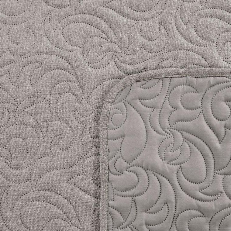 Eurofirany, narzuta len, 220-240 cm, popielaty