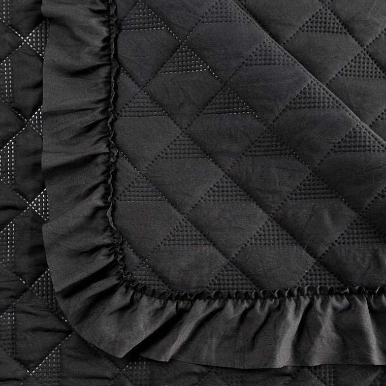 Eurofirany, narzuta Vanesa, 220-240 cm, czarny