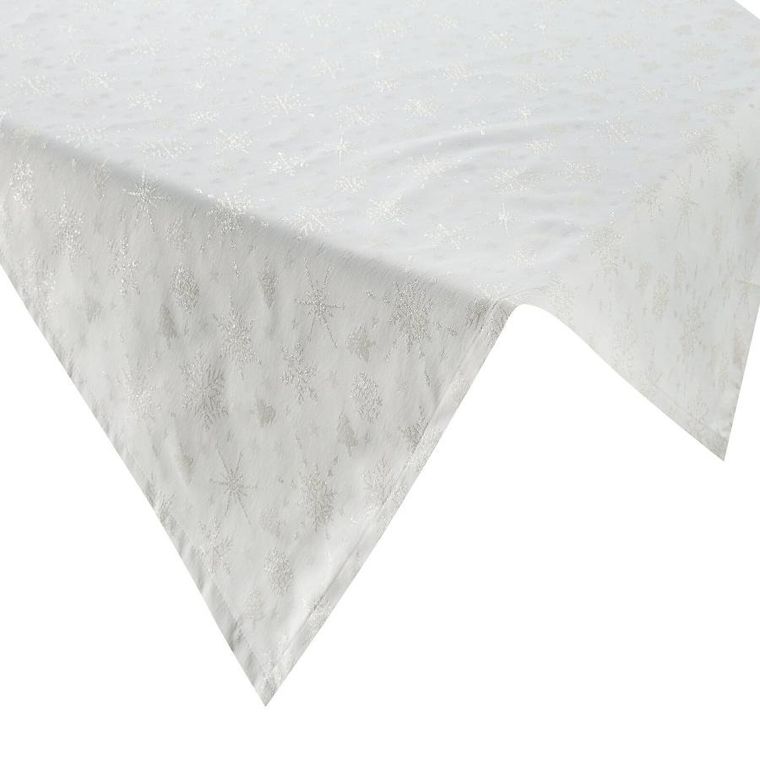 Eurofirany, obrus flash, 85-85 cm, kremowy