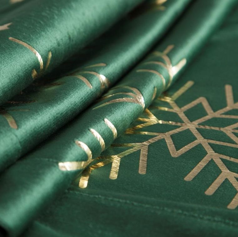 Eurofirany, obrus świąteczny, 85-85 cm, ciemnozielony