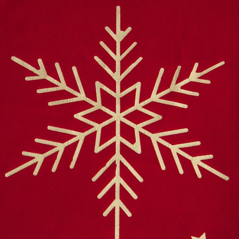 Eurofirany, obrus świąteczny, 85-85 cm, czerwony