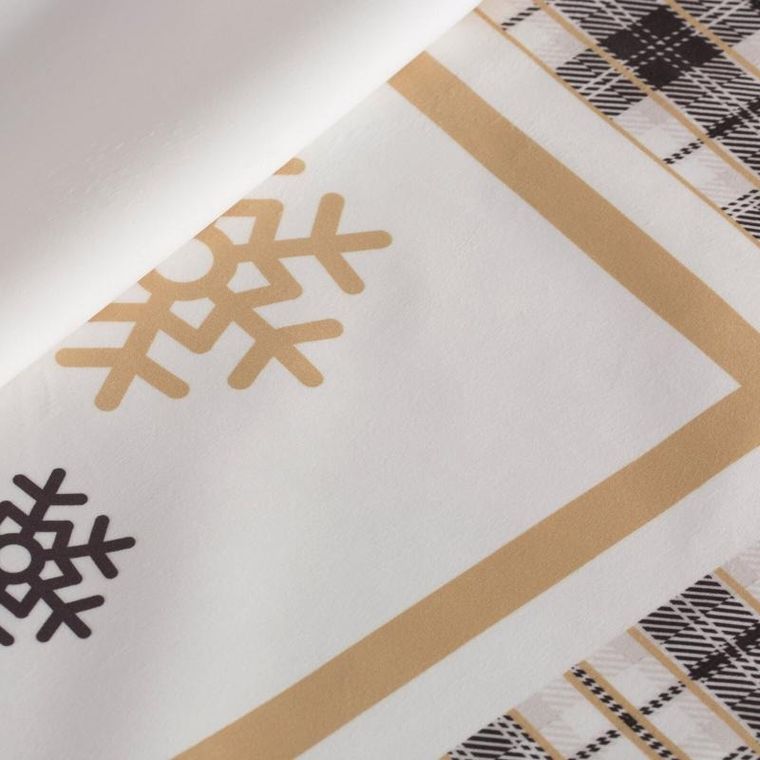 Eurofirany, obrus świąteczny, Angel, 85-85 cm, biały