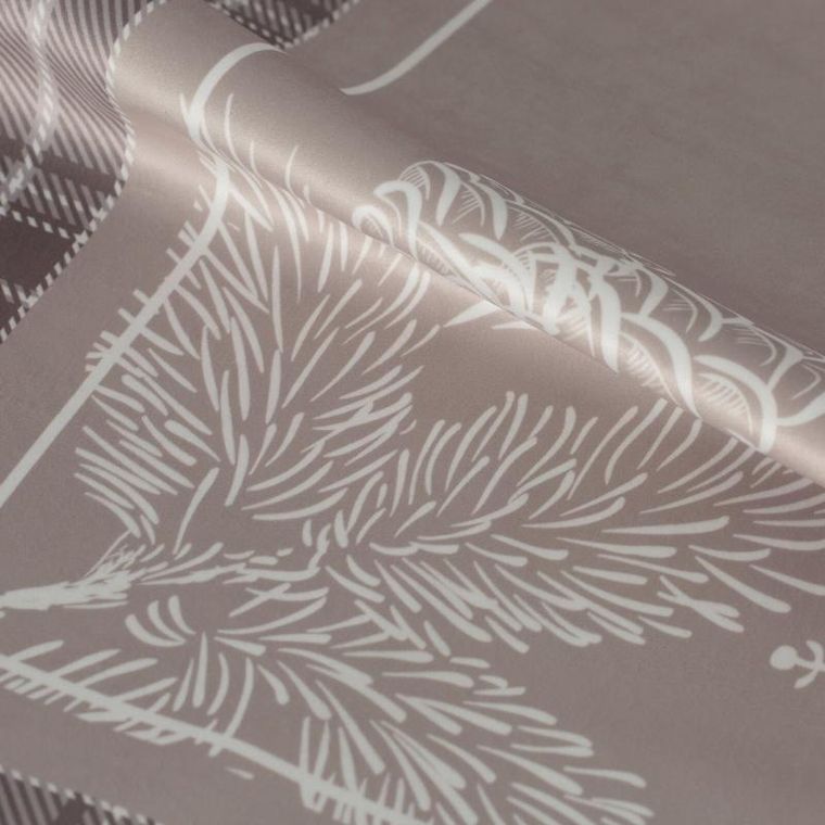 Eurofirany, obrus świąteczny, Holly, 85-85 cm, beżowy