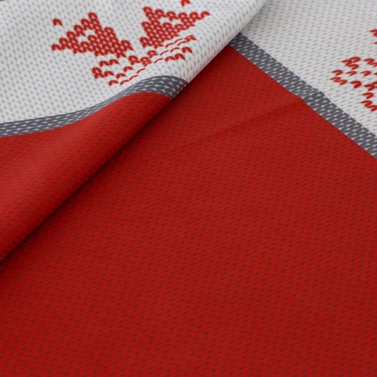 Eurofirany, obrus świąteczny, Noel, 85-85 cm, czerwony