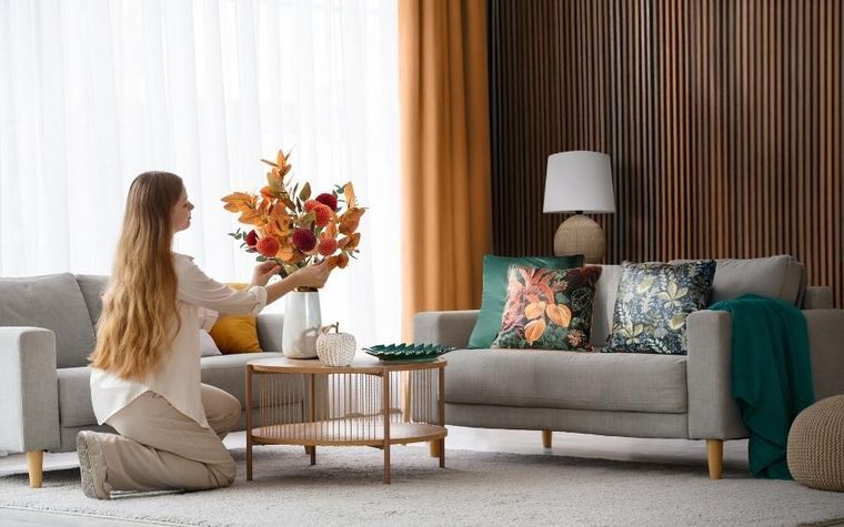 Eurofirany, poszewka, Gaja, 45-45 cm, szałwiowy