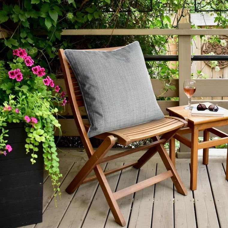 Eurofirany, poszewka, Garden3, 45-45 cm, stalowy