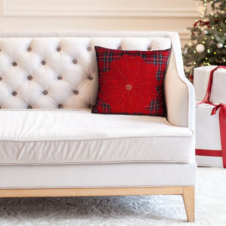 Eurofirany, poszewka świąteczna, 45-45 cm, czerwony