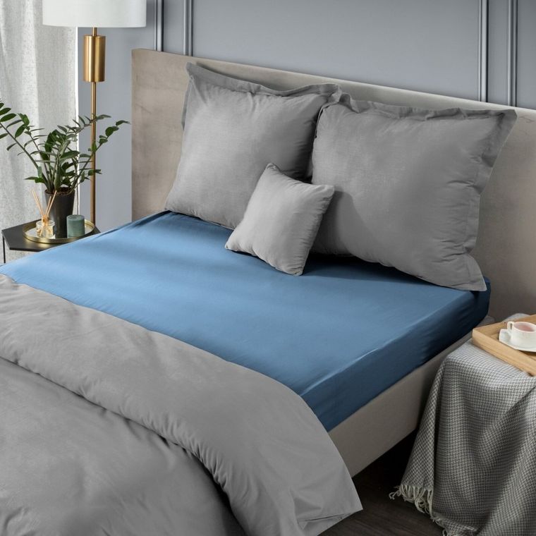 Eurofirany, prześcieradło, Nova, 160-210 cm, granatowy