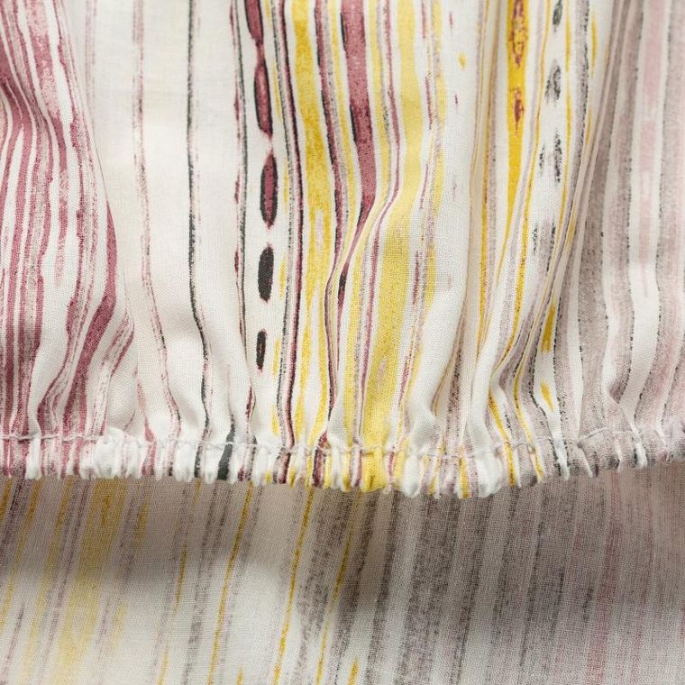 Eurofirany, prześcieradło z gumką, print, 160-200 cm, fioletowy