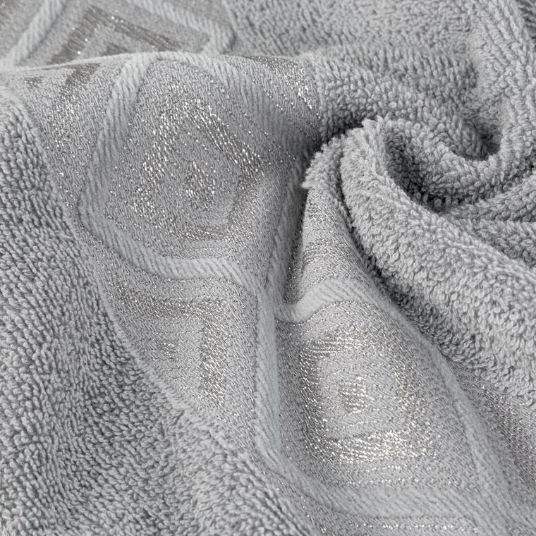 Eurofirany, ręcznik, Azari, 70-140 cm, srebrny