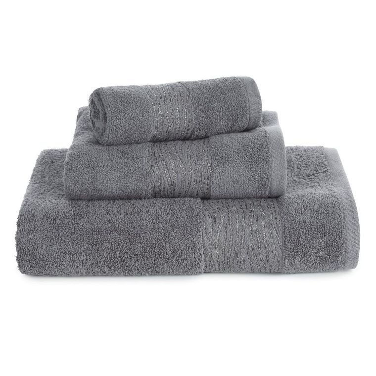 Eurofirany, ręcznik bawełniany, Amber 04, 50-90 cm, stalowy