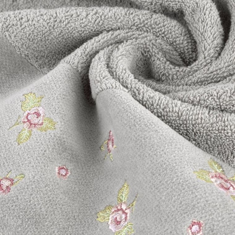 Eurofirany, ręcznik, Dalia, 70-140 cm, stalowy