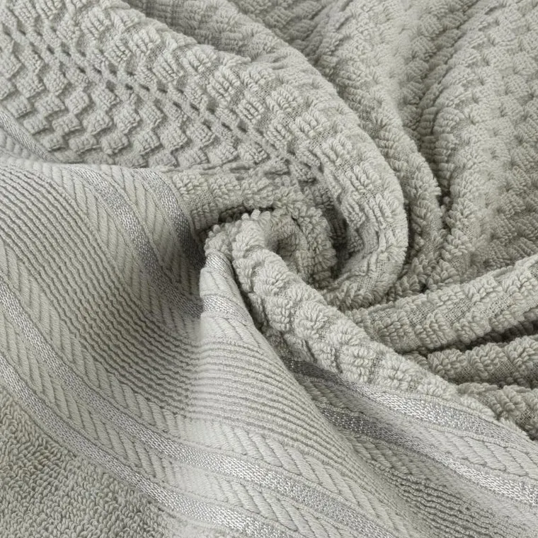 Eurofirany, ręcznik Davos, 30-50 cm, srebrny