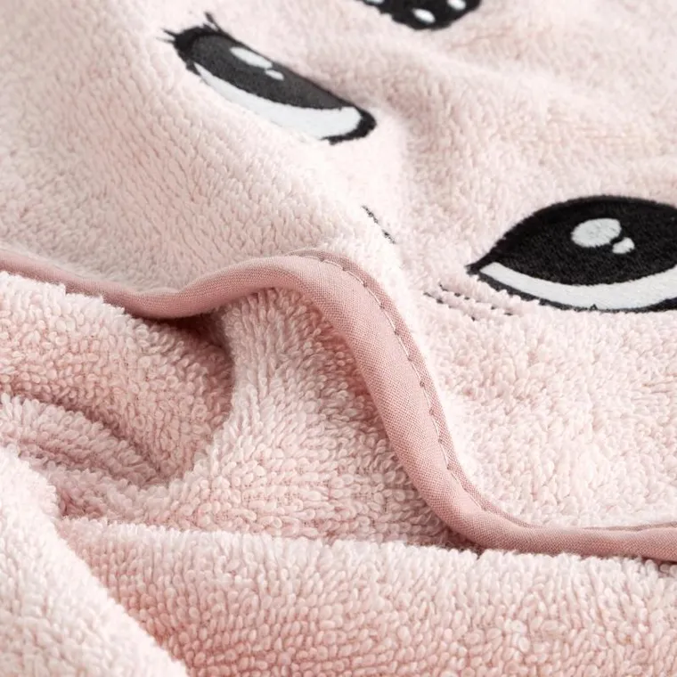 Eurofirany, ręcznik dziecięcy, 100-100 cm, różowy