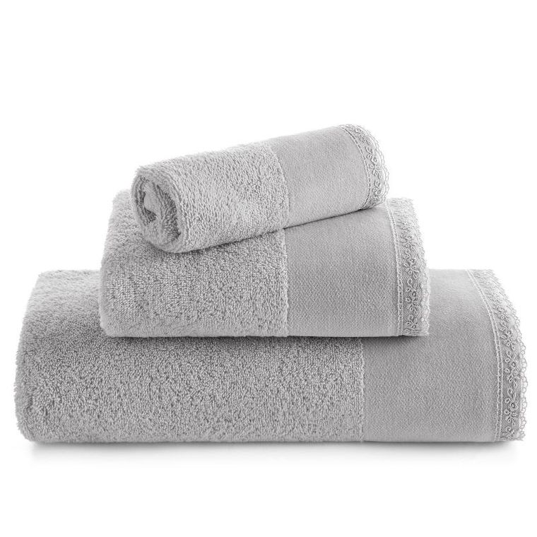 Eurofirany, ręcznik Emi, 70-140 cm, srebrny