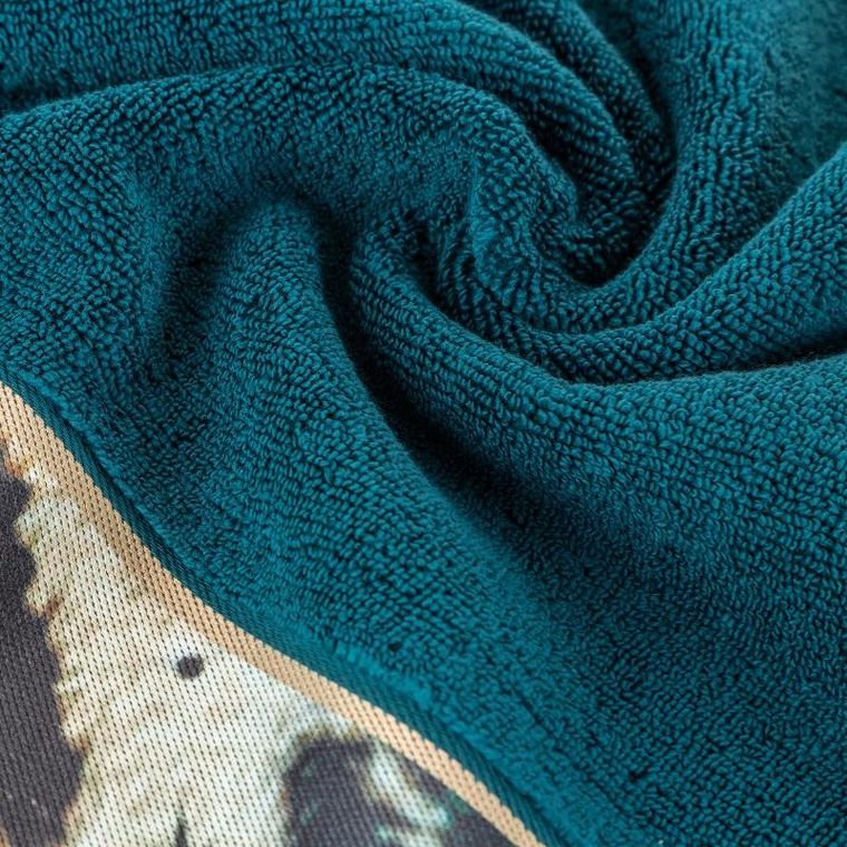 Eurofirany, ręcznik Eva, 50-90 cm, ciemnoturkusowy