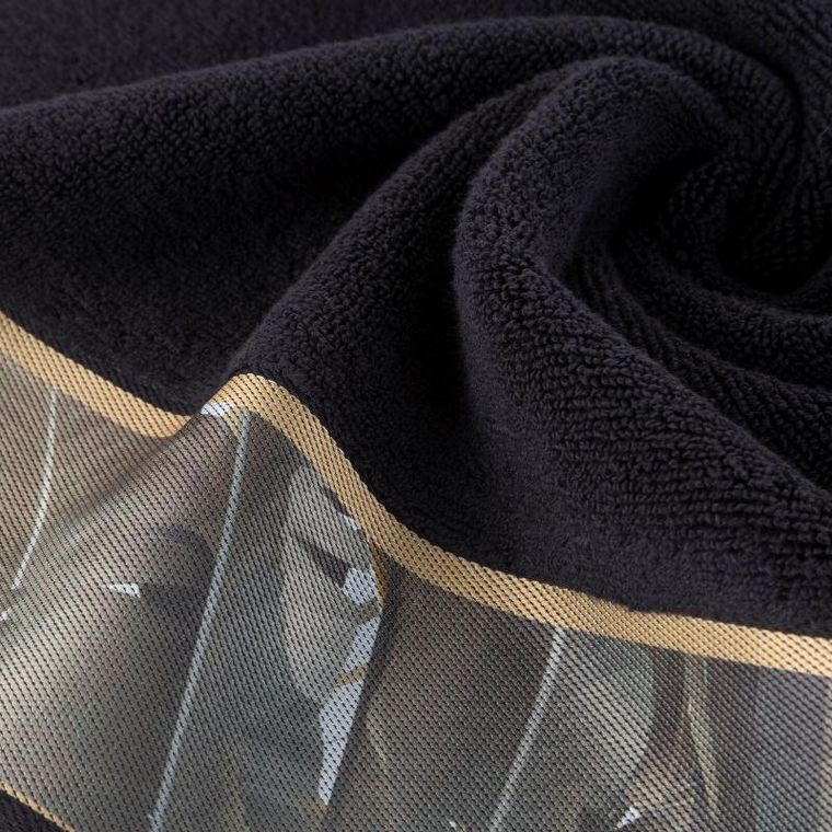 Eurofirany, ręcznik Eva, 70-140 cm, czarny