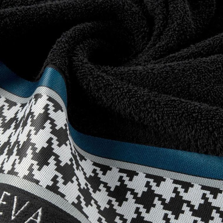 Eurofirany, ręcznik, Eva, 70-140 cm, czarny