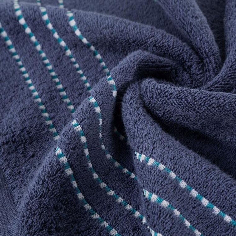 Eurofirany, ręcznik Fiore, 30-50 cm, granatowy