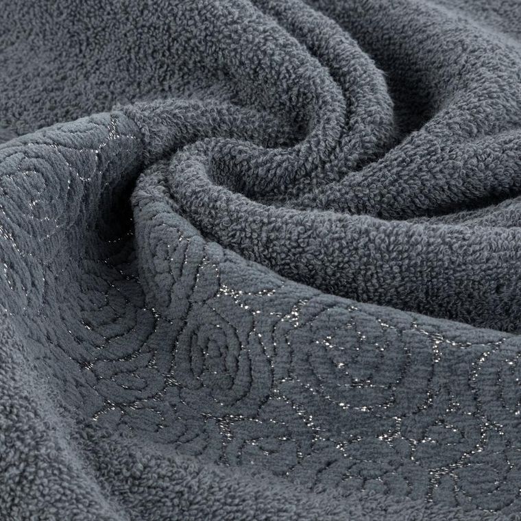 Eurofirany, ręcznik, Iris, 30-50 cm, stalowy