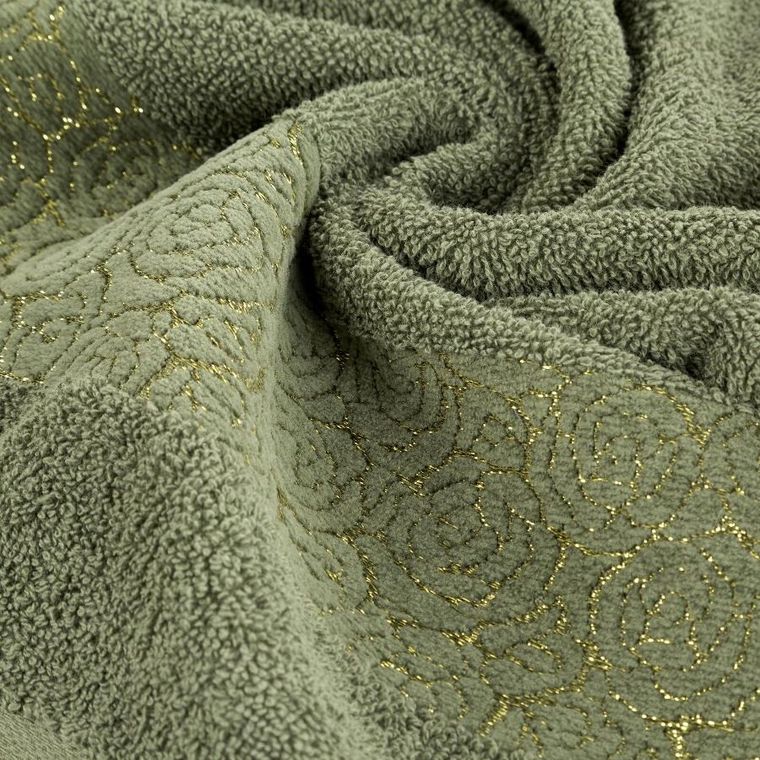 Eurofirany, ręcznik, Iris, 50-90 cm, ciemnozielony