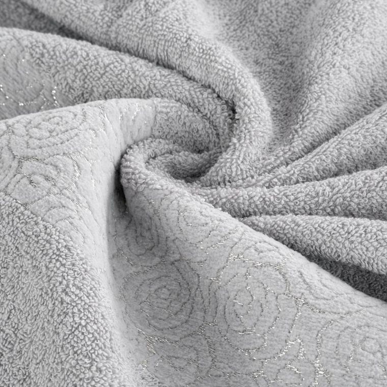 Eurofirany, ręcznik, Iris, 50-90 cm, srebrny