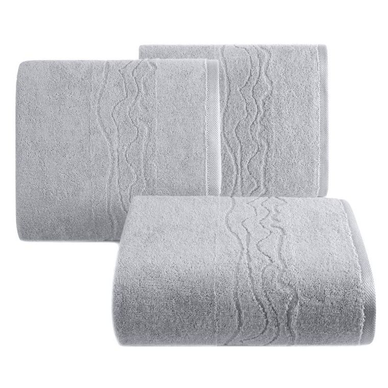 Eurofirany, ręcznik Karin, 70-140 cm, srebrny