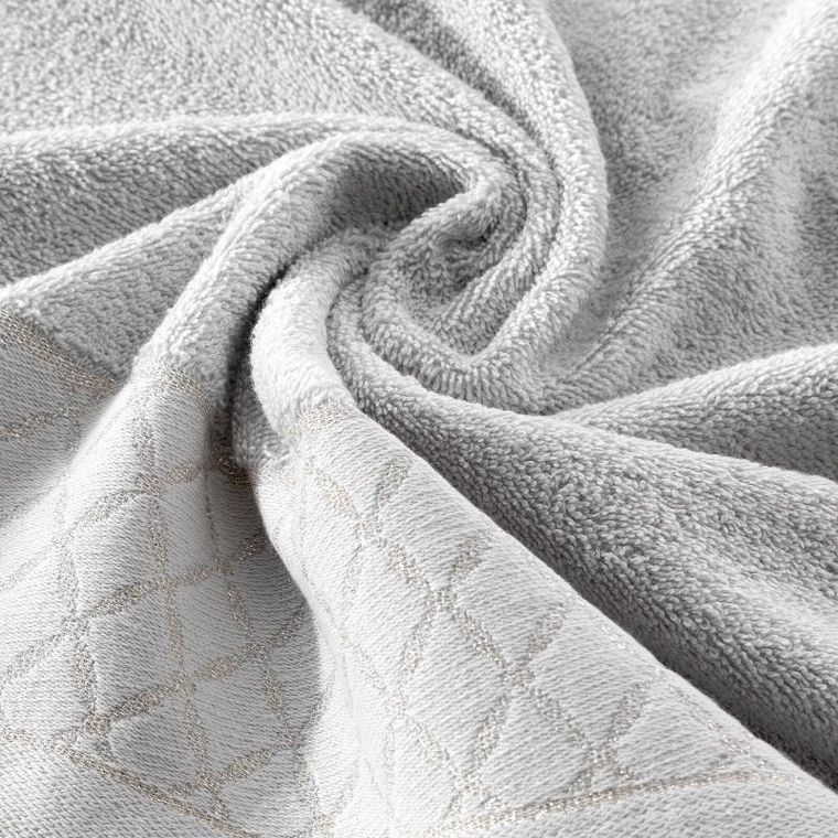 Eurofirany, ręcznik Layla, 30-50 cm, srebrny