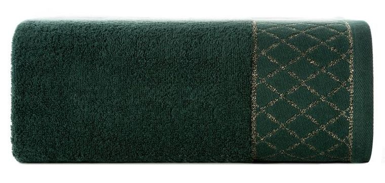 Eurofirany, ręcznik Layla, 70-140 cm, ciemnozielony