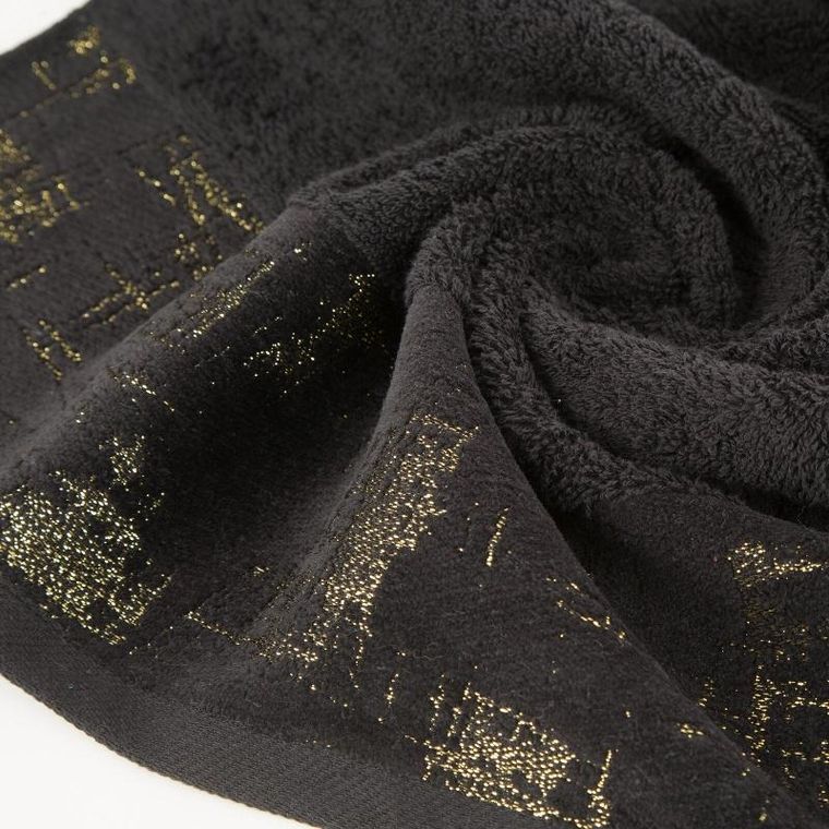 Eurofirany, ręcznik Leya, 50-90 cm, czarny