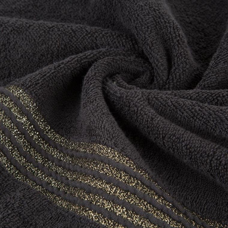 Eurofirany, ręcznik Lila, 70-140 cm, czarny