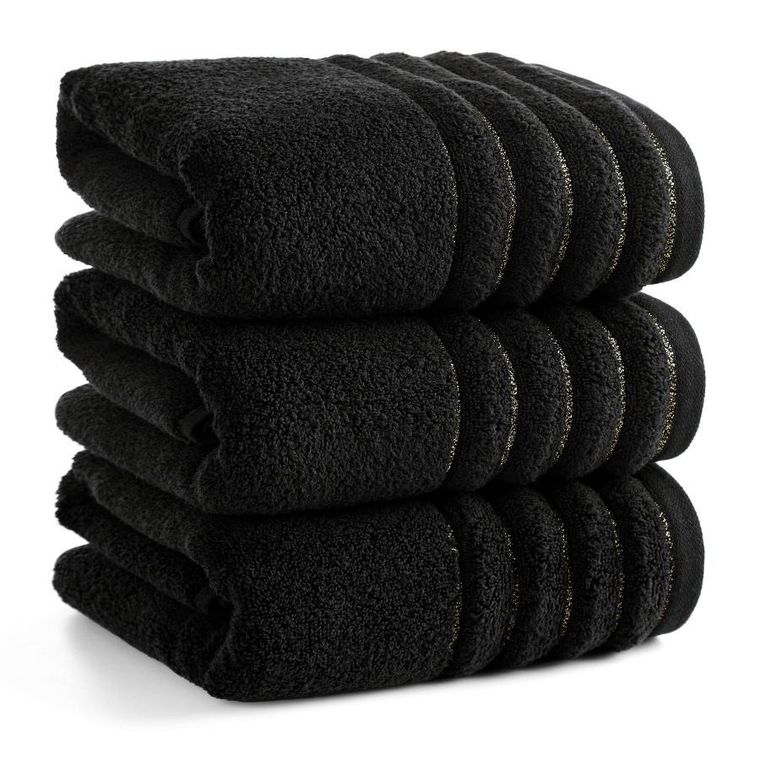 Eurofirany, ręcznik Nadine, 70-140 cm, czarny