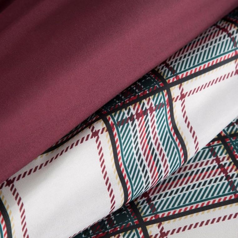 Eurofirany, świąteczny komplet pościeli, Aaron, 160-200 cm, biały