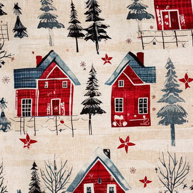 Eurofirany, świąteczny komplet pościeli, Asher, 160-200 cm, czerwony