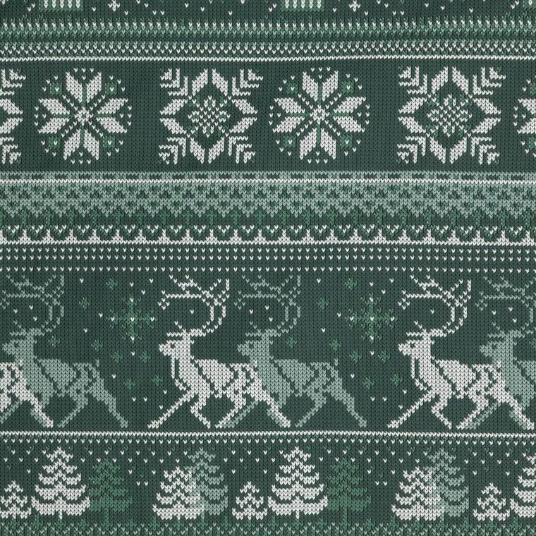 Eurofirany, świąteczny komplet pościeli, Clover, 140-200 cm, ciemnozielony