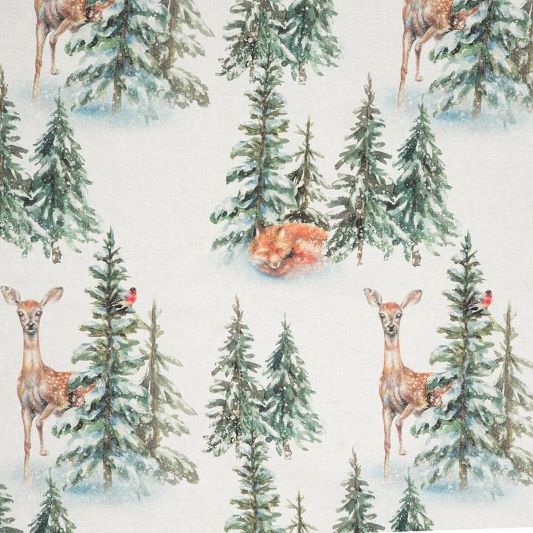 Eurofirany, świąteczny komplet pościeli, Deer, 160-200 cm, biały