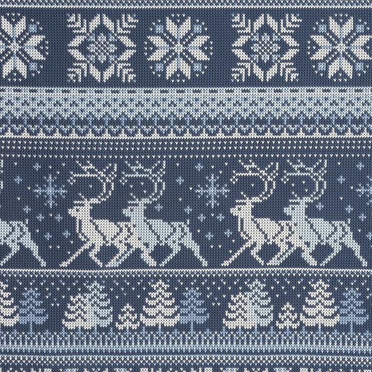 Eurofirany, świąteczny komplet pościeli, Fjord, 140-200 cm, granatowy