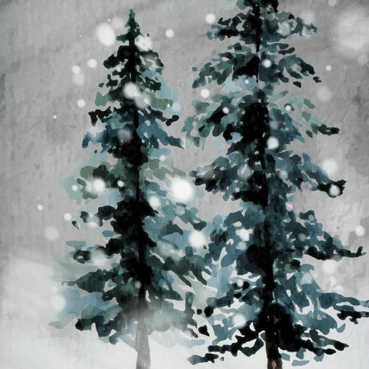 Eurofirany, świąteczny komplet pościeli, Forest, 160-200 cm, jasnoszary